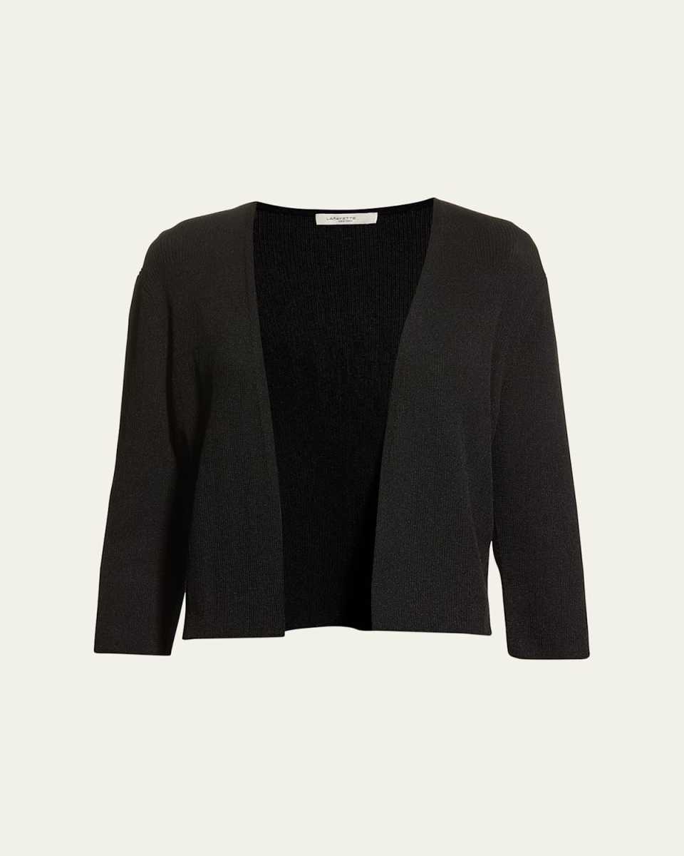 Cropped Open-Front Cardigan